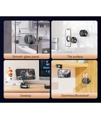 360° Döner Manyetik Telefon Tutucu Araç Içi Vakumlu Cam Vakum Standı Masa Üstü Mobil Telefon Stant - 3