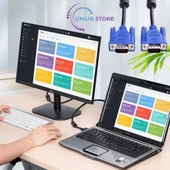 VGA Kablo 15 Pin VGA Erkek Erkek Görüntü Kablosu 10 Metre thumbnail 2