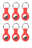 Coverzone Uyumlu Anahtarlıklı Silikon Kılıf A010 Koruyucu Anahtarlık Kırmızı 6'lı Paket thumbnail 1