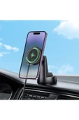 Borofone Magsafe ile Uyumlu Araç Telefon Tutucu 5W/7.5W/10W/15W Hızlı Şarj Desteği iPhone ile Uyumlu BH208 thumbnail 3