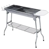 Madfox Grillmate Portatif Katlanır BBQ Mangal SİLVER thumbnail 1