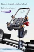 Coverzone Profesyonel Gidon Telefon Tutucu TX02 - Alüminyum Alaşım, Suya Dayanıklı, Bisiklet & Motosiklet thumbnail 3