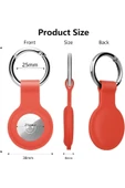 Coverzone Apple AirTag ile Uyumlu Anahtarlıklı Silikon Kılıf A010 Koruyucu Anahtarlık Kırmızı 4'lü Paket - 3