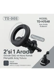 Coverzone Araç İçi Manyetik Telefon Tutucu TD-H7548 - Magsafe Uyumlu, 360° Döner, Klipsli, Petek Tasarım thumbnail 5