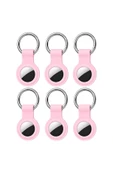 Coverzone ile Uyumlu Anahtarlıklı Silikon Kılıf A010 Koruyucu Anahtarlık Pembe 6'lı Paket thumbnail 1
