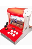 Coverzone İki Kişilik Retro 10 inç Ekran Oyun Konsolu 8200 Oyun Makinesi Dahili Hoparlör M77 thumbnail 1
