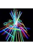 Coverzone Factorial Karanlıkta Parlayan Çubuklar Neon Fosforlu Oyuncak Parti Malzemeleri 200 adet - 4