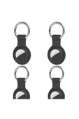 Coverzone Apple  ile Uyumlu Anahtarlıklı Silikon Kılıf A010 Koruyucu Anahtarlık Siyah 4'lü Paket thumbnail 1