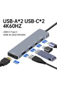 Coverzone Type-C Adaptör - HDMI, USB 3.0, USB 2.0 ve PD 100W 5Gbps Veri Transferi, 4K@60Hz HDMI Çıkışı CZ-336 thumbnail 7