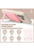 Coverzone Dikdörtgen Vantuzlu Telefon Tutucu Stand Olan Silikon Yumuşak Telefon Standı Geniş Kullanım Alanı thumbnail 4