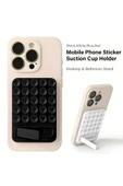 Coverzone Dikdörtgen Vantuzlu Telefon Tutucu Stand Olan Silikon Yumuşak Telefon Standı Geniş Kullanım Alanı thumbnail 7