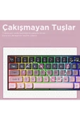 Coverzone 65% Kablolu Hotswap Mekanik Oyun Klavyesi,68 Tuşlu Anti-Ghosting AJAZZ AK680 Pembe | Red Switch thumbnail 5