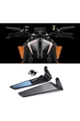 Coverzone Naked Touring Uyumlu CNC Alüminyum Gövdeli Spor Kanat Tipi Ayarlanabilir Motosiklet Dikiz Ayna CMX99 thumbnail 2