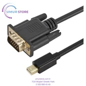 1.8m Mini Displayport To VGA Aktif Kablo - Thunderbolt 1/2 VGA 1920X1200 1080P MacBook Pro Air - 3