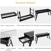 Madfox Cookout Portatif Katlanır BBQ Mangal BLACK - 7