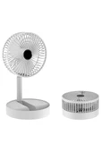 Coverzone Yüksekliği Ayarlanabilir 31cm - 37 cm Mini Fan Şarjlı Telefon Tutuculu 3 Kademeli Vantilatör FS-21 thumbnail 7