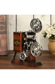 Coverzone Vintage Sinema Projeksiyon Makinası Tasarımlı Retro Biblo Dekoratif Hediyelik Müzik Kutusu thumbnail 1