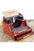 Coverzone Retro Daktilo Tasarımlı Dekoratif Müzik Kutusu Hediyelik Süs thumbnail 1