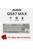 Coverzone Ajazz QS87 Max Alüminyum Alaşımlı TFT Ekranlı Custom Mekanik Klavye Yeşil Beyaz thumbnail 2