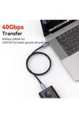Coverzone 40Gbps 240W 4.0 Thunderbolt Type-C to Type-C Şarj, Data 8K 60Hz Görüntü Aktarım Kablo 2 Metre CZ855 thumbnail 7