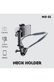 Coverzone Kıskaçlı Profesyonel Telefon Tutucu ve Aksiyon Kamera Boyun Askısı Gezi Seyahat Boyun Tutucu MG-01 - 2