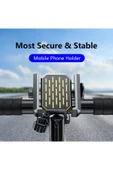 Coverzone Telefon Tutucu Gidon Uyumlu, Tek Elle Kilitleme, 360° Ayarlı, Bisiklet-Motosiklet MT-38 Sarı thumbnail 3