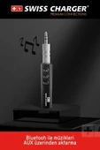 SWISS Araç Oto Bluetooth Dönüştürücü 3.5 Mm Aux Ses Alıcısı 145059067 thumbnail 3