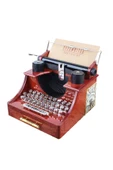 Coverzone Retro Daktilo Tasarımlı Dekoratif Müzik Kutusu Hediyelik Süs thumbnail 2