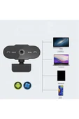 Coverzone WebCam 1080p USB Kablolu Tak Çalıştır Konferans Kamera Dahili Mikrofon Chat Yayın Kamerası A6 thumbnail 4