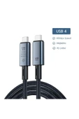 Coverzone 40Gbps 240W 4.0 Thunderbolt Type-C to Type-C Şarj, Data 8K 60Hz Görüntü Aktarım Kablo 2 Metre CZ855 thumbnail 4