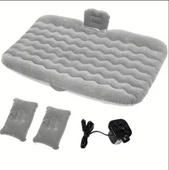 Şişme Araç İçi Seyahat Yatağı Oto Araç İçi Yatak Gri Renk Pompa+Yastık Dahil - 2
