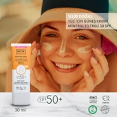 INCIA %100 Doğal Yüz Güneş Kremi Leke Karşıtı Aydınlatıcı Mineral Filtre UVA1 UVA2 UVB SPF 50+ 30 ml - 2