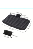Şişme Araç İçi Seyahat Yatağı Oto Araç İçi Yatak Gri Renk Pompa+Yastık Dahil - 3