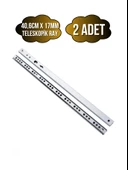 Teleskobik 17MM Çekmece Rayı Gömme Bilyeli İnce Ray(17MM)(TAKIM)(KROM) 40.6cm 40.6cm - 2 ADET thumbnail 1