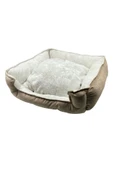 Ber vet pet Yumuşak Ve Yıkanabilir Kedi Ve Köpek Yatağı –lüx, Rahat Ve Şık Tasarım 50*50cm Renk Camel - 5