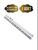 Teleskobik 17MM Çekmece Rayı Gömme Bilyeli İnce Ray(17MM)(TAKIM)(KROM) 34.2cm 34.2cm - 1 ADET - 1