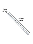 Teleskobik 17MM Çekmece Rayı Gömme Bilyeli İnce Ray(17MM)(TAKIM)(KROM) 31cm 31cm - 1 ADET - 5
