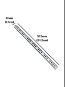 Teleskobik 17MM Çekmece Rayı Gömme Bilyeli İnce Ray(17MM)(TAKIM)(KROM) 34.2cm 34.2cm - 4 ADET - 5