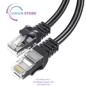 Yüksek Hızlı Fabrikasyon Cat6 Ethernet Internet Lan Ağ Network Patch Kablo Siyah - 50CM - 1