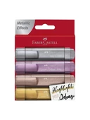 Faber-Castell Faber Castell Metalik Fosforlu Kalem 4 Lü Set - 1