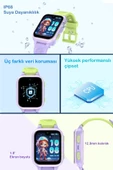 SWORD 4G Akıllı Çocuk Saati, İnce Tasarım, Yapay Zeka, AMOLED, IP68, Görüntülü, Sesli, Konum, Pembe SW-KIDS PRO thumbnail 5