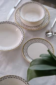 Bavyera 24 Parça Seramik Yemek Takımı | 6 Kişilik | Şık Desenli | Günlük ve Özel Kullanım thumbnail 5