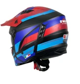 Sway X1-X Seul Track Modüler Full Face Çene Sökülebilen Motosiklet Kaskı 2XL Beden Siyah Kırmızı thumbnail 3