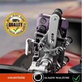 Trend Store Metal Yüksek Alaşımlı 360 Dönen Ayarlanabilir Amortisör Şok Emici Titreşim Önleyici Gidon Motosiklet Telefon Tutucu Bisiklet Tutucusu - 3