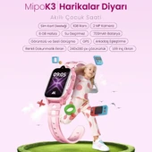 Mipo K3 4G Görüntülü Konuşma Özellikli Akıllı Çocuk Saati Pembe - 2