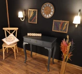 Wooding Mobilya 80 Cm Çekmeceli Masif Antrasit Dresuar thumbnail 3