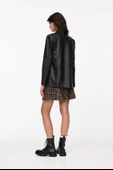 Pull & Bear Oversize Suni Deri Blazer Ceket - 2