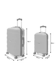 Artemis Polipropilen PP Kırılmaz 2'li Valiz Seti Büyük ve Kabin Boy - Gri thumbnail 6