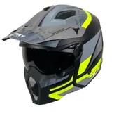 Sway X1-X Seul Track Modüler Full Face Çene Sökülebilen Motosiklet Kaskı 2XL Beden Siyah Sarı - 1