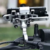 Trend Store Metal Yüksek Alaşımlı 360 Dönen Ayarlanabilir Amortisör Şok Emici Titreşim Önleyici Gidon Motosiklet Telefon Tutucu Bisiklet Tutucusu - 2